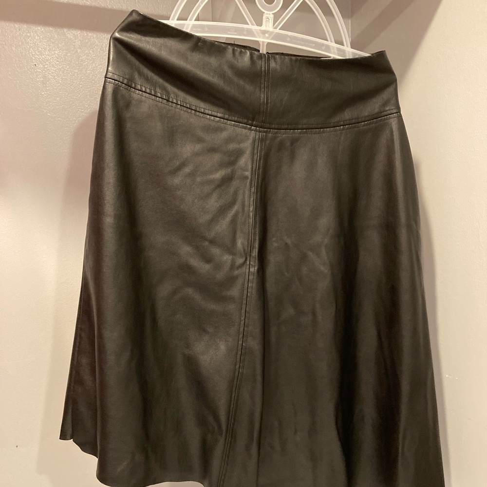 Worthington Faux Leather Asymmetrical Skirt - Picture 2 of 14